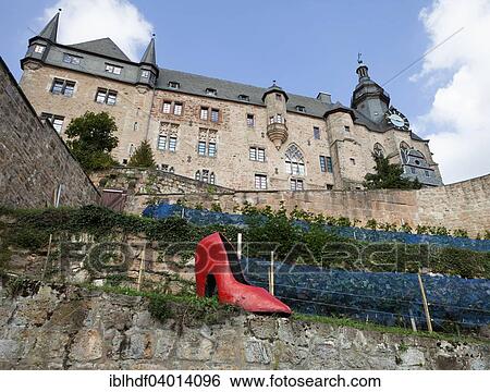 "Cinderella's slipper, Brothers Grimm, Marburger Schloss castle, Marburg, Hesse, Germany, Europe" View Large Photo Image Stock Photograph - "Cinderella's slipper, Brothers Grimm, Marburger Schloss castle, Marburg, Hesse, Germany, Europe". Fotosearch