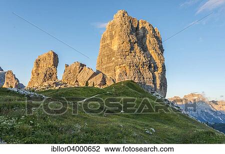 "Cinque Torri with blue sky, Dolomites, Veneto, Italy, Europe" View Large Photo Image Stock Image - "Cinque Torri with blue sky, Dolomites, Veneto, Italy, Europe". Fotosearch