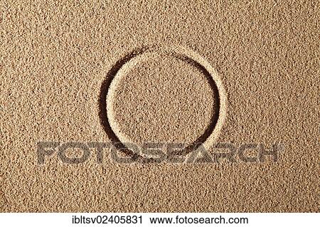 Circle painted in the sand View Large Photo Image Stock Image - Circle painted in the sand. Fotosearch
