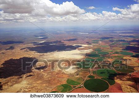 "Circular fields, irrigation through an irrigation canal between the Orange River and the Riet River in the Karoo Desert, near Oppermans, Free State Province, South Africa, Africa" View Large Photo Image Stock Photo - "Circular fields, irrigation through an irrigation canal between the Orange River and the Riet River in the Karoo Desert, near Oppermans, Free State Province, South Africa, Africa". Fotosearch