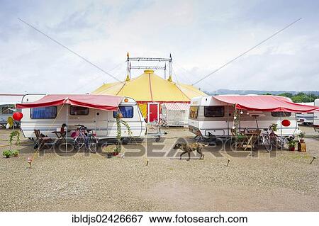 "Circus wagons and circus tent, Swiss Circus Monti, Freiburg, Baden-Wuerttemberg, Germany, Europe" View Large Photo Image Stock Photo - "Circus wagons and circus tent, Swiss Circus Monti, Freiburg, Baden-Wuerttemberg, Germany, Europe". Fotosearch