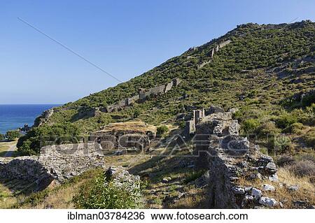Stock Photograph - "Citadel, ancient city Anemurium, Anamur, Mersin Province, Rugged Cilicia, Turkish Riviera, Turkey, Asia". Fotosearch