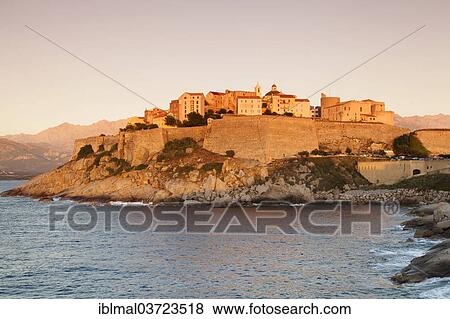 "Citadel of Calvi in ​​the evening light, Calvi, Corsica, France, Europe" View Large Photo Image Stock Photo - "Citadel of Calvi in ​​the evening light, Calvi, Corsica, France, Europe". Fotosearch