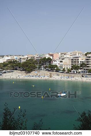 "City beach, Portocristo, Mallorca, Majorca, Balearic Islands, Spain, Europe" View Large Photo Image Stock Image - "City beach, Portocristo, Mallorca, Majorca, Balearic Islands, Spain, Europe". Fotosearch