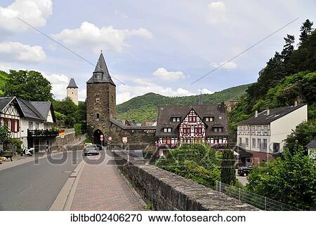 "City gate, Bacharach, UNESCO World Heritage Site, Rhineland-Palatinate, Germany, Europe" View Large Photo Image Stock Image - "City gate, Bacharach, UNESCO World Heritage Site, Rhineland-Palatinate, Germany, Europe". Fotosearch