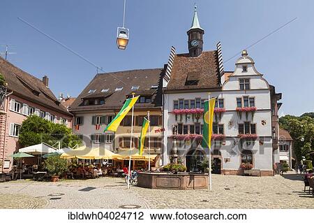 Stock Image - "City Hall and City Museum, Staufen im Breisgau, Black Forest, Baden-Wurttemberg, Germany, Europe". Fotosearch