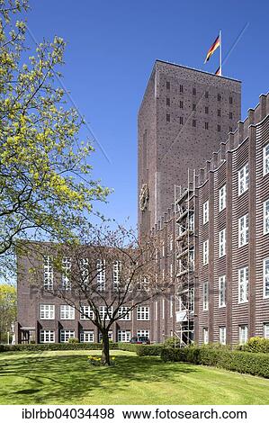 Stock Photo - "City Hall, architect Fritz Hoger, Wilhelmshaven, Lower Saxony, Germany, Europe". Fotosearch