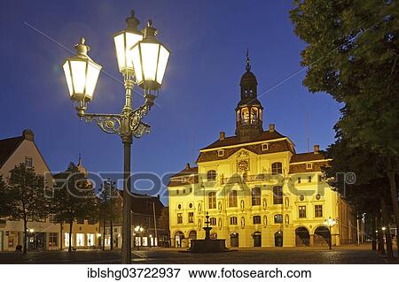 "City Hall in the evening, historic center, Luneburg, Lower Saxony, Germany, Europe" View Large Photo Image Stock Photo - "City Hall in the evening, historic center, Luneburg, Lower Saxony, Germany, Europe". Fotosearch