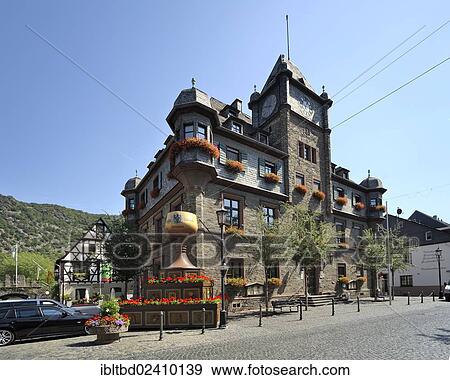 Stock Photo - "City Hall, Marktplatz, historic market square, Oberwesel, UNESCO World Cultural Heritage Site, Upper Middle Rhine Valley, Rhineland-Palatinate, Germany, Europe". Fotosearch