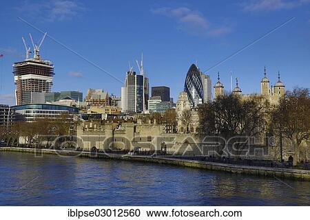"City of London with the Tower of London, Abbey Business Centre, The Gherkin, construction of the office building of 20 Fenchurch Street, seen from Tower Bridge, City of London, London, London region, England, United Kingdom, Europe" View Large Photo Image Stock Image - "City of London with the Tower of London, Abbey Business Centre, The Gherkin, construction of the office building of 20 Fenchurch Street, seen from Tower Bridge, City of London, London, London region, England, United Kingdom, Europe". Fotosearch