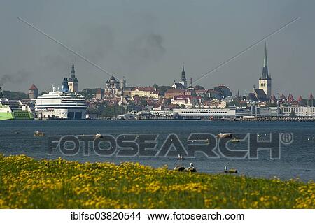 Picture - "City panorama, Tallinn, Estonia, Baltic States, Europe". Fotosearch