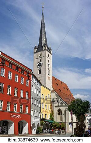 "City tower at the Church of Our Lady, historic town centre, Wasserburg am Inn, Upper Bavaria, Bavaria, Germany, Europe" View Large Photo Image Stock Photo - "City tower at the Church of Our Lady, historic town centre, Wasserburg am Inn, Upper Bavaria, Bavaria, Germany, Europe". Fotosearch
