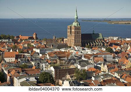 "City view with St. Nicholas' Church, Stralsund, Mecklenburg Vorpommern, Germany, Europe" View Large Photo Image Stock Image - "City view with St. Nicholas' Church, Stralsund, Mecklenburg Vorpommern, Germany, Europe". Fotosearch
