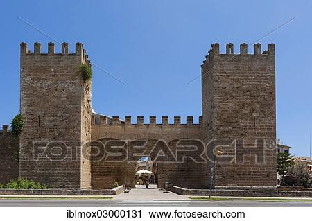 "City wall and the gate, Alcudia, Alcudia, Majorca, Balearic Islands, Spain, Europe" View Large Photo Image Stock Image - "City wall and the gate, Alcudia, Alcudia, Majorca, Balearic Islands, Spain, Europe". Fotosearch