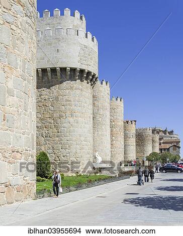 "City wall, Avila, Castile and Leon, Spain, Europe" View Large Photo Image Picture - "City wall, Avila, Castile and Leon, Spain, Europe". Fotosearch