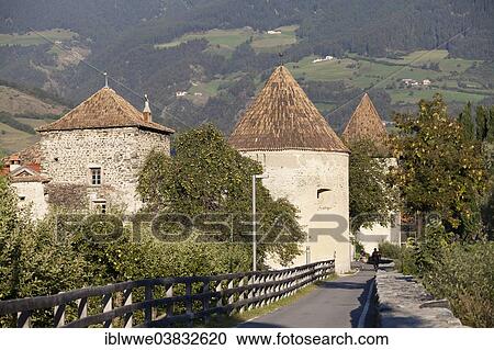 Stock Image - "City wall, Glurns, Vinschgau Valley, Alto Adige, Italy, Europe". Fotosearch