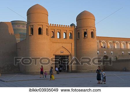 Stock Photo - "City wall, Itchan Kala, Khiva, Uzbekistan, Asia". Fotosearch