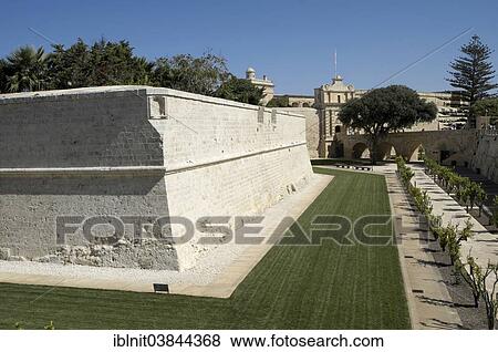 Stock Photo - "City wall of Mdina, Malta, Europe". Fotosearch