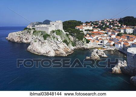 "City walls and Fort Bokar, Dubrovnik, Dalmatia, Croatia, Europe" View Large Photo Image Picture - "City walls and Fort Bokar, Dubrovnik, Dalmatia, Croatia, Europe". Fotosearch