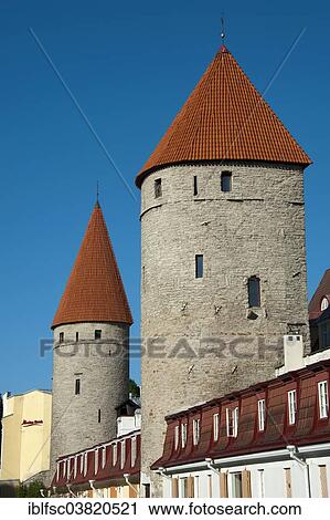 "City walls, Towers' Square, historic centre, Tallinn, Estonia, Baltic States, Europe" View Large Photo Image Stock Image - "City walls, Towers' Square, historic centre, Tallinn, Estonia, Baltic States, Europe". Fotosearch