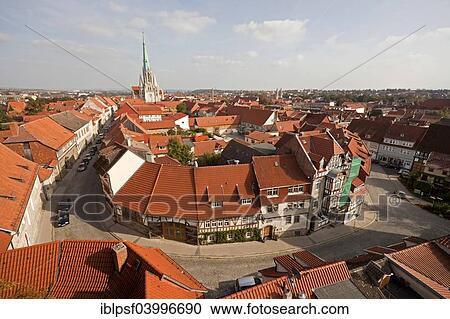 "Cityscape and Marienkirche Church in Muhlhausen, Unstrut Hainich district, Thuringia, Germany, Europe" View Large Photo Image Stock Image - "Cityscape and Marienkirche Church in Muhlhausen, Unstrut Hainich district, Thuringia, Germany, Europe". Fotosearch