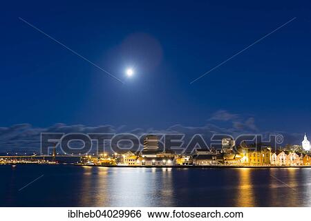 "Cityscape at full moon, Stavanger, Rogaland, Norway, Europe" View Large Photo Image Stock Photograph - "Cityscape at full moon, Stavanger, Rogaland, Norway, Europe". Fotosearch