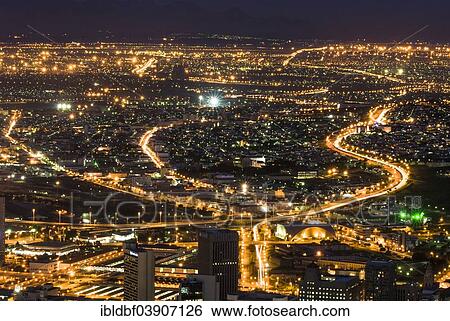 "Cityscape at night, Cape Town, Western Cape, South Africa, Africa" View Large Photo Image Stock Photograph - "Cityscape at night, Cape Town, Western Cape, South Africa, Africa". Fotosearch
