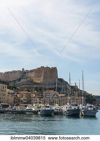 "Cityscape, castle and harbor, Bonifacio, Corsica, France, Europe" View Large Photo Image Stock Photography - "Cityscape, castle and harbor, Bonifacio, Corsica, France, Europe". Fotosearch