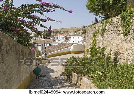 "Cityscape from the Castelo de Obidos, Obidos Castle, Obidos, Leiria District, Pinhal Litoral, Portugal, Europe" View Large Photo Image Picture - "Cityscape from the Castelo de Obidos, Obidos Castle, Obidos, Leiria District, Pinhal Litoral, Portugal, Europe". Fotosearch