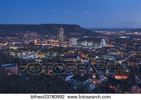"Cityscape, night scene, Jena, Thuringia, Germany, Europe" View Large Photo Image Stock Image - "Cityscape, night scene, Jena, Thuringia, Germany, Europe". Fotosearch