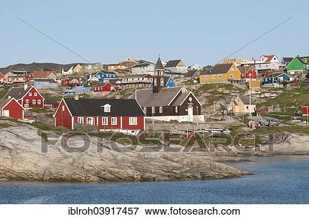 "Cityscape of Ilulissat, West Greenland, Greenland, North America" View Large Photo Image Stock Photo - "Cityscape of Ilulissat, West Greenland, Greenland, North America". Fotosearch