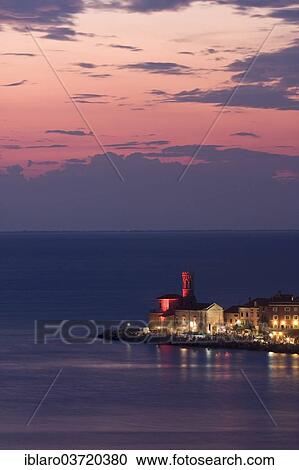 "Cityscape of Piran in the evening, Piran, Coastal–Karst Statistical Region, Slovenia, Europe" View Large Photo Image Stock Image - "Cityscape of Piran in the evening, Piran, Coastal–Karst Statistical Region, Slovenia, Europe". Fotosearch