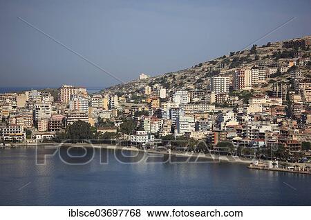 "Cityscape of Saranda, Saranda, Vlore County, Albania, Europe" View Large Photo Image Stock Photo - "Cityscape of Saranda, Saranda, Vlore County, Albania, Europe". Fotosearch