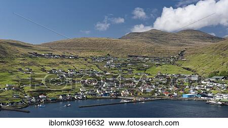 "Cityscape of Vestmanna, Streymoy, Faroe Islands, Denmark, Europe" View Large Photo Image Stock Image - "Cityscape of Vestmanna, Streymoy, Faroe Islands, Denmark, Europe". Fotosearch