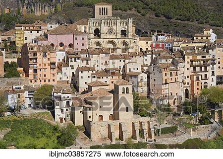 "Cityscape with cathedral, Jucar river gorge, Cuenca, UNESCO World Heritage Site, Castilla La Mancha, Spain, Europe" View Large Photo Image Stock Photography - "Cityscape with cathedral, Jucar river gorge, Cuenca, UNESCO World Heritage Site, Castilla La Mancha, Spain, Europe". Fotosearch