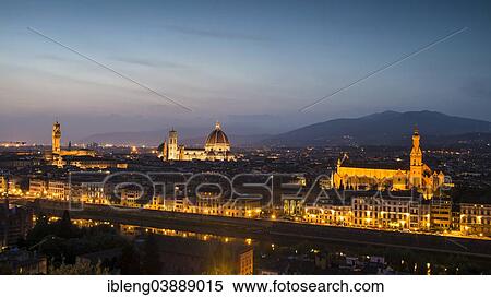 "Cityscape with Cathedral, Palazzo Veccio, evening mood, Florence, Tuscany, Italy, Europe" View Large Photo Image Stock Photography - "Cityscape with Cathedral, Palazzo Veccio, evening mood, Florence, Tuscany, Italy, Europe". Fotosearch