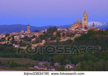 "Cityscape with Segovia Cathedral, at sunset, Segovia, Castile and Leon, Spain, Europe" View Large Photo Image Stock Image - "Cityscape with Segovia Cathedral, at sunset, Segovia, Castile and Leon, Spain, Europe". Fotosearch
