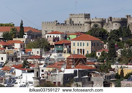 "Cityscape with the Palace of the Grand Master of the Knights of Rhodes, historic centre, City of Rhodes, Island of Rhodes, Dodecanese Islands, Greece, Europe" View Large Photo Image Stock Photo - "Cityscape with the Palace of the Grand Master of the Knights of Rhodes, historic centre, City of Rhodes, Island of Rhodes, Dodecanese Islands, Greece, Europe". Fotosearch