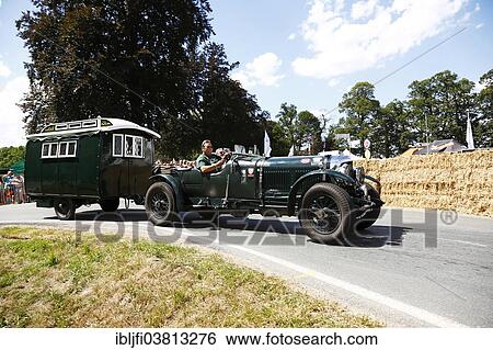 "Classic car, Bentley 4. 5 Litre Blower with a camping trailer, built in 1930, vintage car meet, Schloss Dyck Classic Days 2013, Schloss Dyck Castle, Juchen, North Rhine-Westphalia, Germany, Europe" View Large Photo Image Stock Photograph - "Classic car, Bentley 4. 5 Litre Blower with a camping trailer, built in 1930, vintage car meet, Schloss Dyck Classic Days 2013, Schloss Dyck Castle, Juchen, North Rhine-Westphalia, Germany, Europe". Fotosearch
