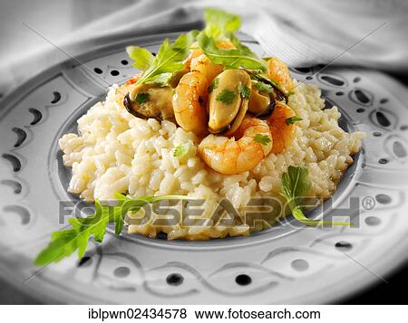 "Classic risotto with prawns, mussels" View Large Photo Image Stock Photo - "Classic risotto with prawns, mussels". Fotosearch