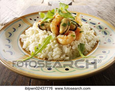 "Classic risotto with prawns, mussels" View Large Photo Image Stock Photograph - "Classic risotto with prawns, mussels". Fotosearch