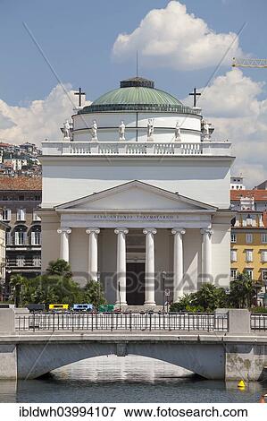 "Classical church Sant? ÇÖAntonio Taumaturgo on Canal Grande, Trieste, Friuli-Venezia Giulia, Italy, Europe" View Large Photo Image Stock Photo - "Classical church Sant? ÇÖAntonio Taumaturgo on Canal Grande, Trieste, Friuli-Venezia Giulia, Italy, Europe". Fotosearch
