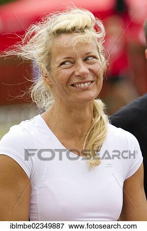 "Claudia Nystad, two-time cross country skiing Olympic champion during an event for DOSB Sportabzeichen Tour 2012, Rochlitz, Saxony, Germany, Europe" View Large Photo Image Stock Photo - "Claudia Nystad, two-time cross country skiing Olympic champion during an event for DOSB Sportabzeichen Tour 2012, Rochlitz, Saxony, Germany, Europe". Fotosearch