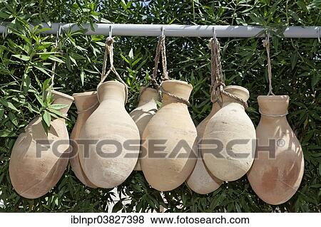 "Clay jugs hanging in front of oleander shrubs, Nakhl Fort or Husn Al Heem, Al-Batinah province, Sultanate of Oman, Arabian Peninsula" View Large Photo Image Stock Photo - "Clay jugs hanging in front of oleander shrubs, Nakhl Fort or Husn Al Heem, Al-Batinah province, Sultanate of Oman, Arabian Peninsula". Fotosearch