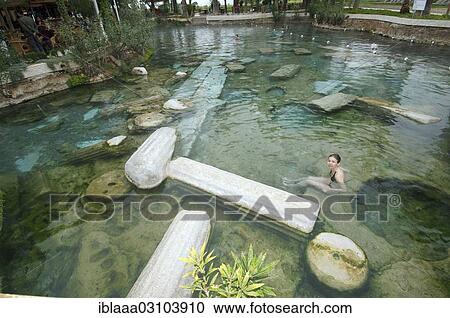 "Cleopatra's Bath, antique city of Hierapolis, Hierapolis, near Pamukkale, Denizli Province, Aegean Region, Turkey, Asia" View Large Photo Image Stock Image - "Cleopatra's Bath, antique city of Hierapolis, Hierapolis, near Pamukkale, Denizli Province, Aegean Region, Turkey, Asia". Fotosearch