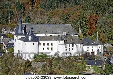 Clervaux Castle, Museum, Clervaux, Luxembourg, Europe, PublicGround, Europe View Large Photo Image Stock Photo - Clervaux Castle, Museum, Clervaux, Luxembourg, Europe, PublicGround, Europe. Fotosearch