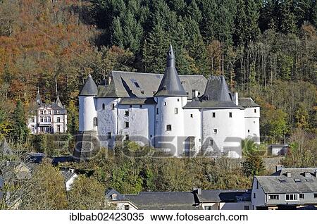 Clervaux Castle, Museum, Clervaux, Luxembourg, Europe, PublicGround, Europe View Large Photo Image Stock Photography - Clervaux Castle, Museum, Clervaux, Luxembourg, Europe, PublicGround, Europe. Fotosearch