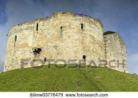 "Clifford's Tower, York Castle, York, North Yorkshire, England, United Kingdom, Europe" View Large Photo Image Stock Photo - "Clifford's Tower, York Castle, York, North Yorkshire, England, United Kingdom, Europe". Fotosearch