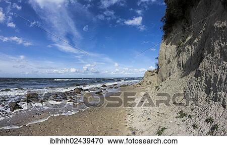 Stock Image - "Cliffs, coast, Mistroy, Wolin peninsula, Poland, Europe". Fotosearch