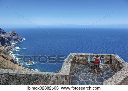 Stock Image - "Cliffs near Casas de Tirma de San Nicolas, Artenara region, Gran Canaria, Canary Islands, Spain, Europe, PublicGround, Europe". Fotosearch